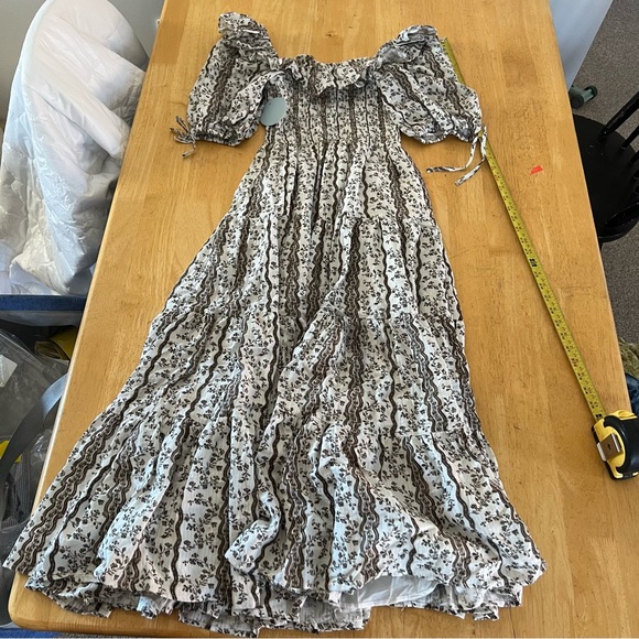 Hill House Home The Corinne Nap Dress Floral Puff Sleeve Midi Dress - Picture 4 of 12